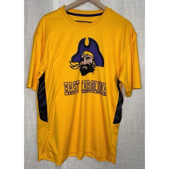 Adidas East Carolina Pirates ECU Purple Black Joggers Pants Shirt Men's L Large - Picture 3 of 12